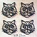 Cat Trivet - Black Cast Iron - for Kitchen & Dining Table - More Than One Makes a Set for Counter, Wall Art or Decoration Accessory - Housewarming & Cat Lover Gifts - 6.6 by 6.3 in