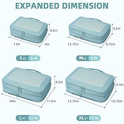 BAGAIL 4 Set/6 Set/8 Set Compression Packing Cubes