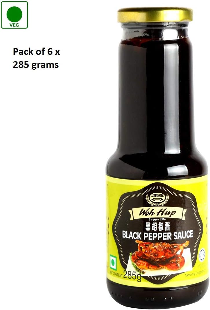 Woh Hup Black Pepper Sauce Combo - 285 Gm/Pack - Pack of 6