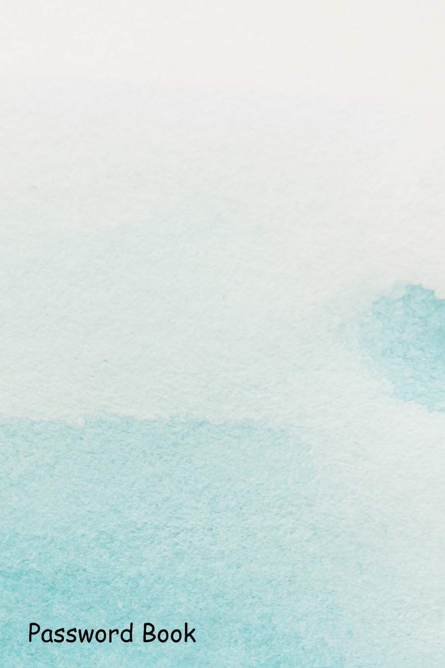 Password Book: Include Alphabetical Index With Blue Brush