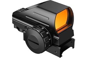 EZshoot Reflex Sight with 4 Reticles Red Dot Sight, Reflex Holographic Optic Scope with 20mm Rail Mount ，Absolute Co-Witness
