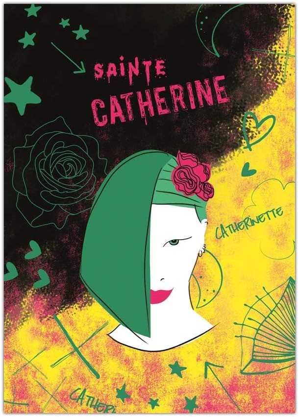 Carte Sainte Catherine Moderne 8 Cartes Non Pliees 3 Formats Dispos Carte Sainte Catherine Hip Hop Amazon Fr Fournitures De Bureau