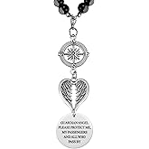 Guardian Angel for Car, Please Protect Me and My Passengers - Rear View Mirror Charm, New Driver Gift, Safe Travels Driving Gift, Car Decor, Protection Charm