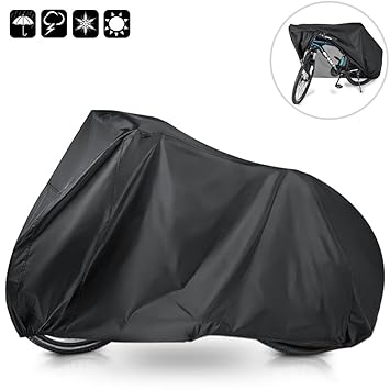 mixigoo Fahrradabdeckung Wasserdicht 210T Fahrradgarage Fahrrad Schutzhülle Wasserfest Schutz vor Staub Regen Schnee UV 190 x