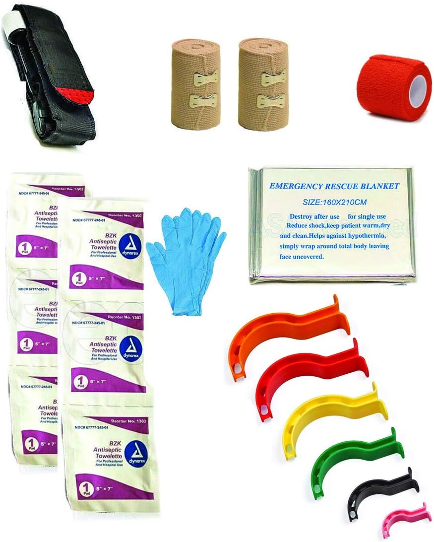 Deluxe Stocked Large EMT Trauma Bag First Aid Kit Medical EMS Emergency Medical Supplies First Aid Responder Set - For Outdoors, Work, Travel, Sports, Natural Disaster, Vehicle, Lifeguards, Paramedics: Health & Personal Care