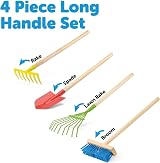 Toyrific Little Roots 4 Piece Long Handle Garden Tool Set for Kids view 5