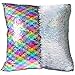 URSKYTOUS Reversible Sequin Pillow Case Decorative Mermaid Pillow Cover Color Changing Cushion Throw Pillowcase 16