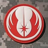 Star Wars Jedi Order Galactic Republic Patch - PVC Morale Patch, Velcro Backed Morale Patch, Star Wars Morale Patch by NEO Tactical Gear (Red and White)