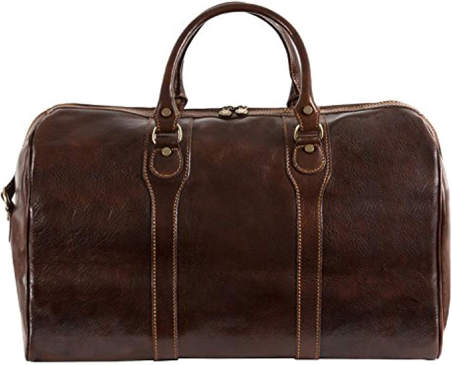 Italian Leather Duffel Bag Carryon Size 20" Top Handle