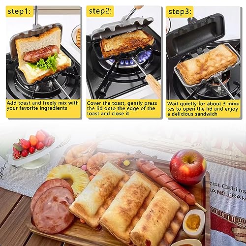 NMIGNH Hot Sandwich Maker, Double-Sided Sandwich Baking Pan,Double