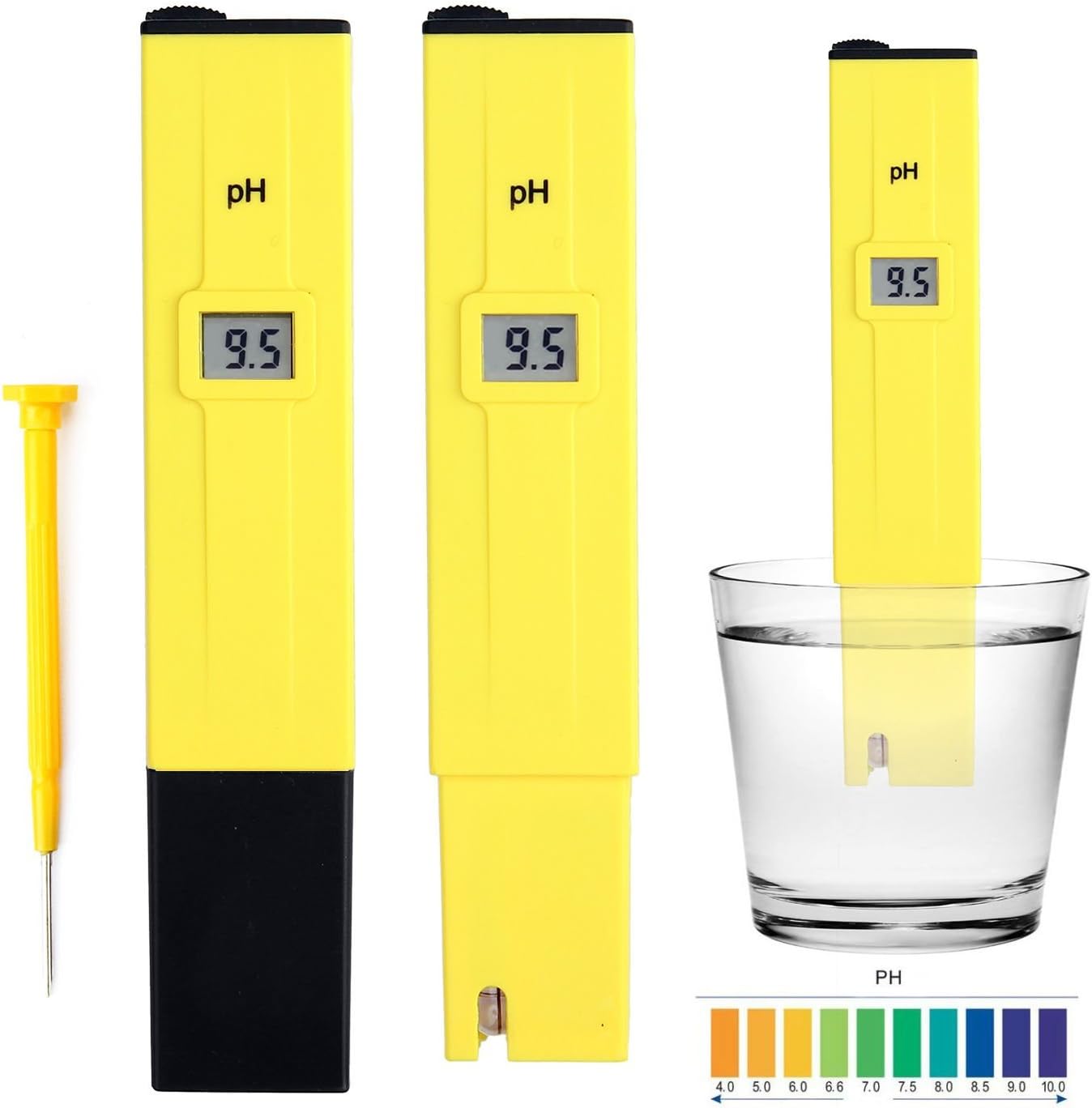 Feaglo Electric Pocket Digital PH Meter Tester Hydroponics Pen Used For Water, Hydroponics, Pools, Spas and Other Water Based Applications.