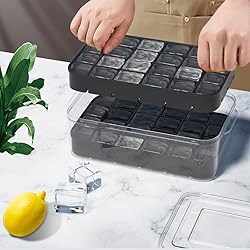 Ice Cube Tray with Lid and Bin, ROTTAY Ice Trays