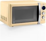 Swan Retro LED Microwave 20L 800W Cream Stealth Collection view 2