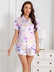 Umeyda Girls Satin Silky Collar V Neck Ruffle Short