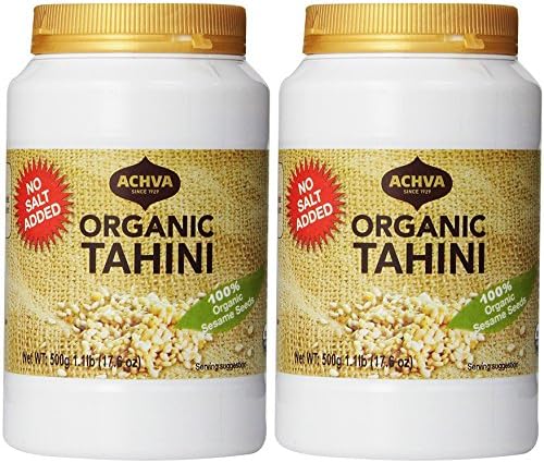 Achva Organic Tahini, 17.6oz Tub (Pack of 2, Total of 35.2 Oz)