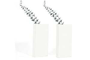 HPC DEC R OUR HAPPY PLACE HPC Decor 2PCS Wood Wall Planter for Indoor w/Artificial Greenery- Wooden Wall Planter Pocket Vase for Home Decor- Modern Farmhouse Wall Vase Decor for Living Room Decor, Bedroom Bathroom Decor