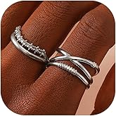 Kprusoian Thin Stackable Rings for Women Non Tarnish Thumb Knuckle Stacking Ring Set Trendy Statement Jewelry