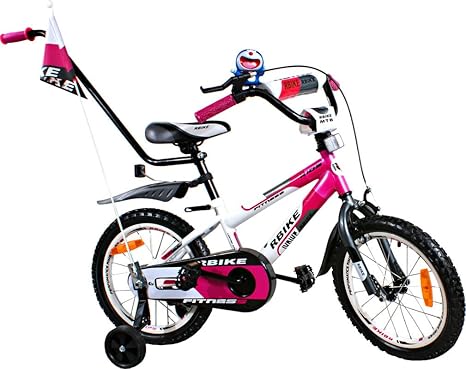 Kinderfahrrad 12-Zoll Jungfahrrad Jungen und Mädchen, mit brem und Rücktrittbremse ab 5 Jahren, Rbike (12zoll, PINK)