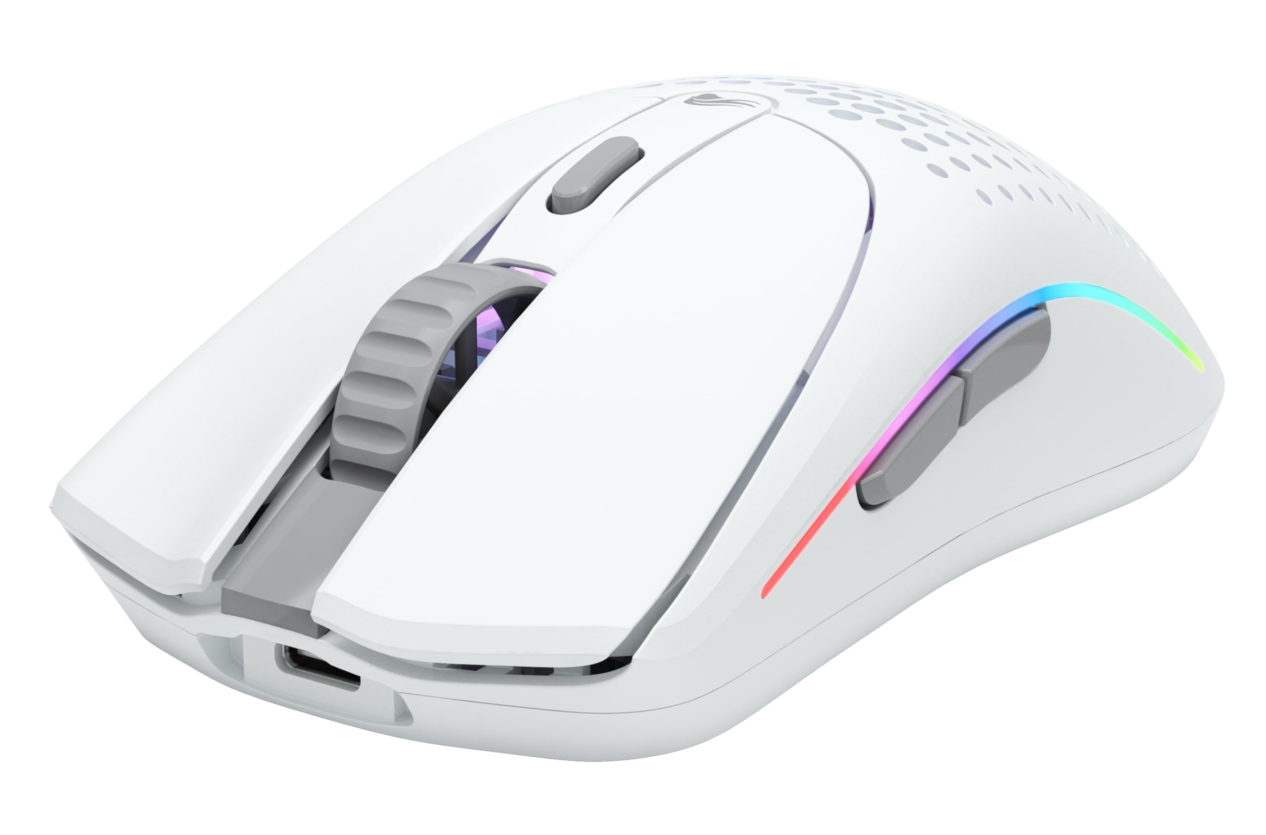 Glorious Gaming Model O 2 Wireless Gaming Mouse - Hybrid 2.4GHz & Bluetooth Wireless, 68g Superlight, Long Battery Life, 26k BAMF 2.0 Sensor, RGB, Ambidextrous, 6 Buttons, PTFE Feet - White