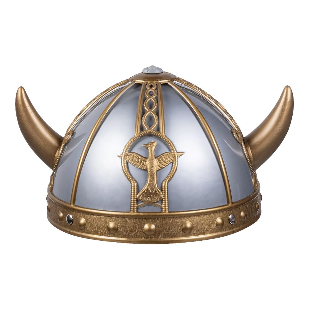 Boland Children's Viking Helmet, Gold and Silver, Viking Fancy Dress Accessory, Viking Helmet For Kids, Boys, Girls, Unisex, World Book Day, One Size (One Size)