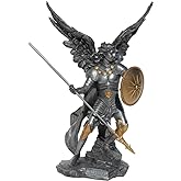 UNICORN STUDIO Veronese Design 13 5/8" Tall Raphael The Archangel Sculpture Religious Gift Figurine Cold Cast Pewter Finish Resin Sculpture