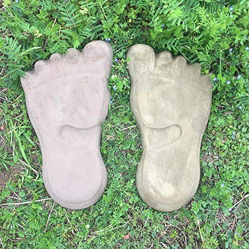 Mikolot Stone Mold - Plastic DIY Path Maker Brick Mold Concrete Molds for Stepping Stones Garden Pavement Mold (Feet Print)
