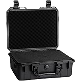 Moubruk Hard case Waterproof Hard Case with DIY Customizable Foam Insert Portable Protective for Camera Drones Equipments Tools Test Instruments 16.9''x13.7''x5.9''
