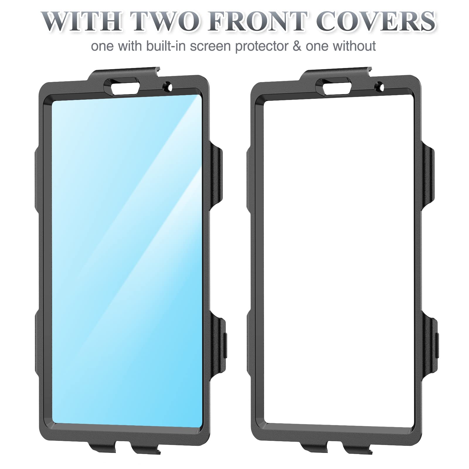 Case for Samsung Galaxy Tab A7 Lite 2021 8.7'' SM-T220/T225/T227 with Screen Protector Pencil Holder [360 Rotating Hand Strap] &Stand, SEYMAC stock Drop-Proof, Black