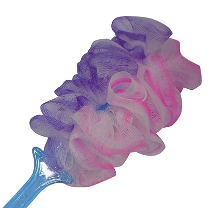 Pathak Online Bathing Sponge For Body Long Handle Body Bath Brush Bathing Loofah For Men And Women 15 Gram || Pack Of 1|| Multi Colour ||