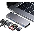 USB C Hub Adapter for MacBook Pro/Air 2020 2019 2018, 6 in 1 USB-C Accessories Compatible with MacBook Pro 13″ and 15″ with 3