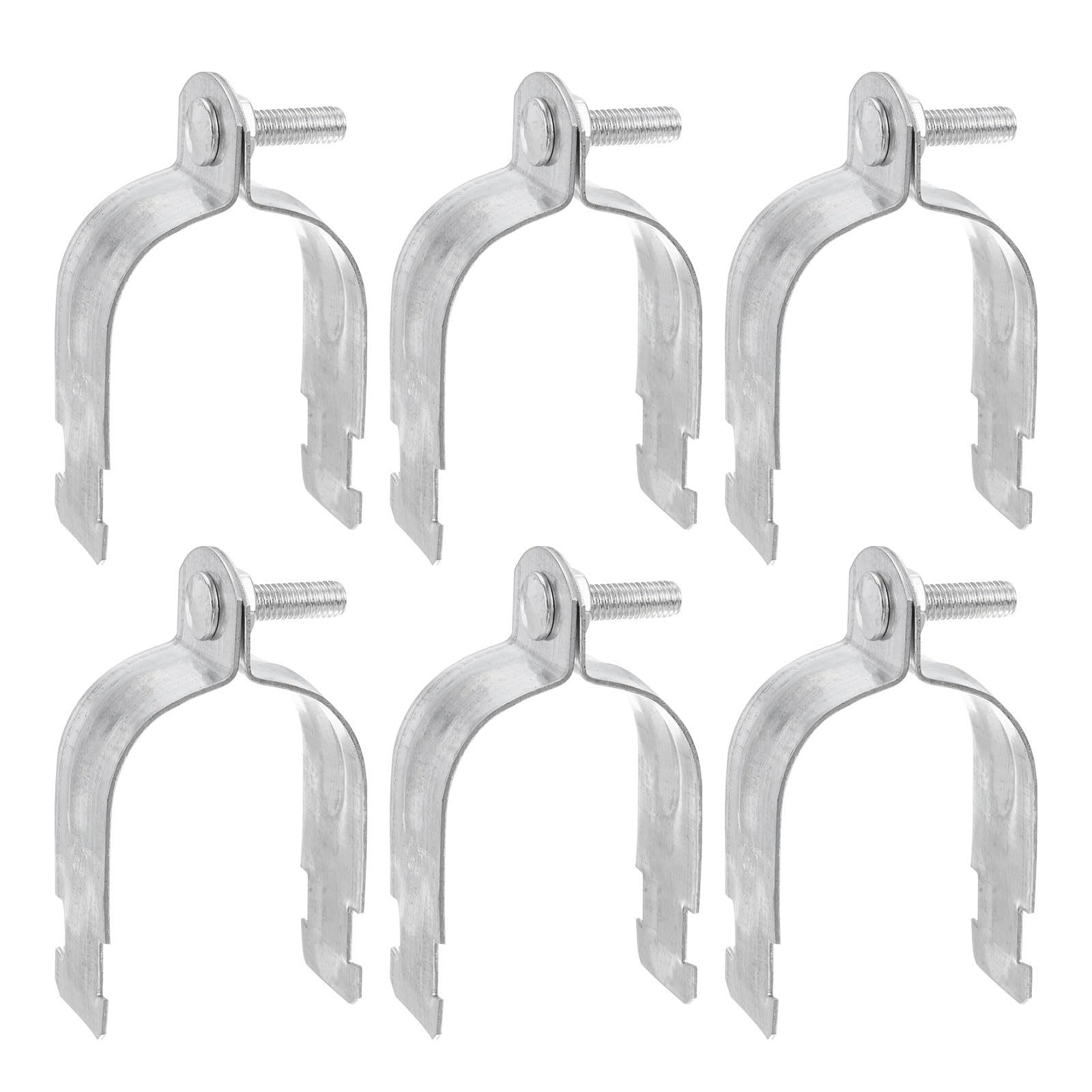 uxcell 2-3/8" EMT Strut Clamps Steel for Rigid Conduit and Pipe 6Pcs Universal EMT Strut Clamps with Bolt and Nut for Rigid Conduit and EMT