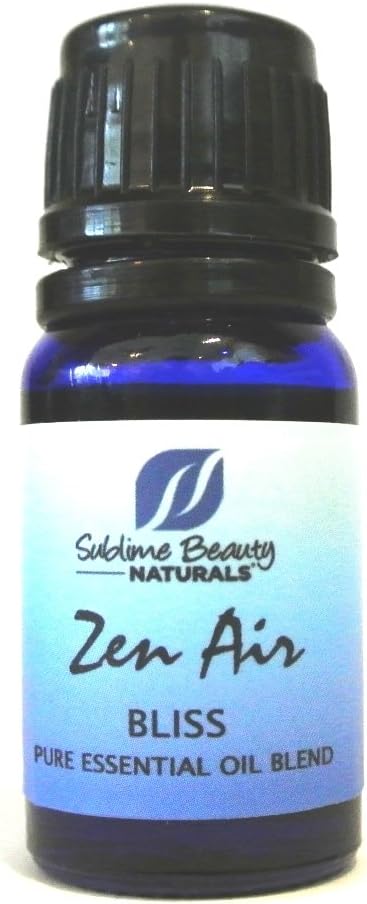 Zen Air Bliss (1 Bottle) Essential Oil Blend for Happiness, Uplift of Spirit. 10 ml. Aromatherapy Formula to Diffuse Includes Ylang Ylang, Orange & Bergamot Essential Oils