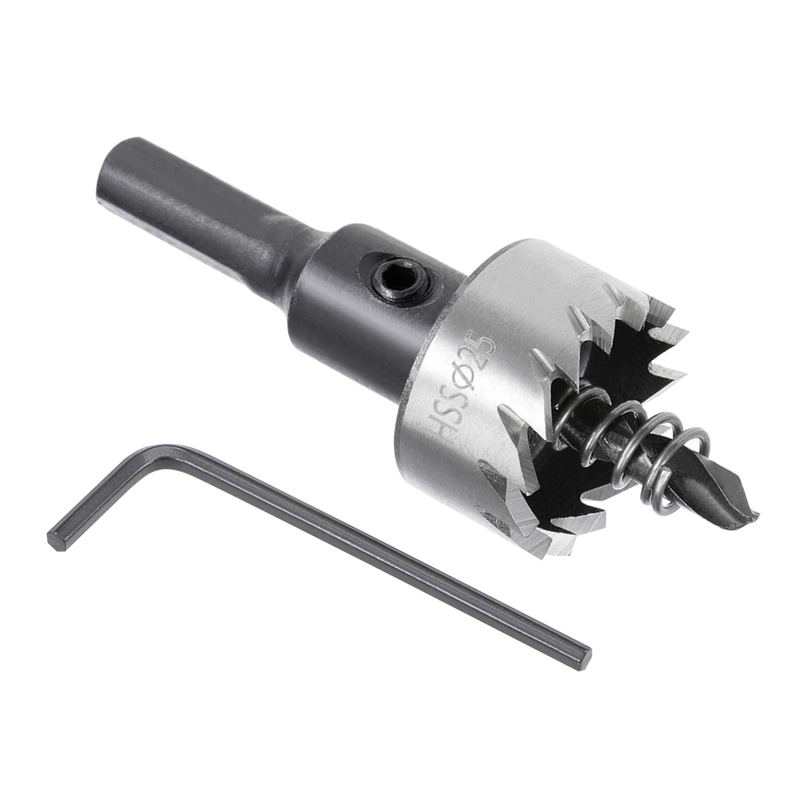 Kozelo 1pcs Hole Saw - [25mm] HSS (High Speed Steel) Drill Bit Hole Cutter for Stainless Steel Aluminum Metal Wood Plastic Use, Triangular Shank