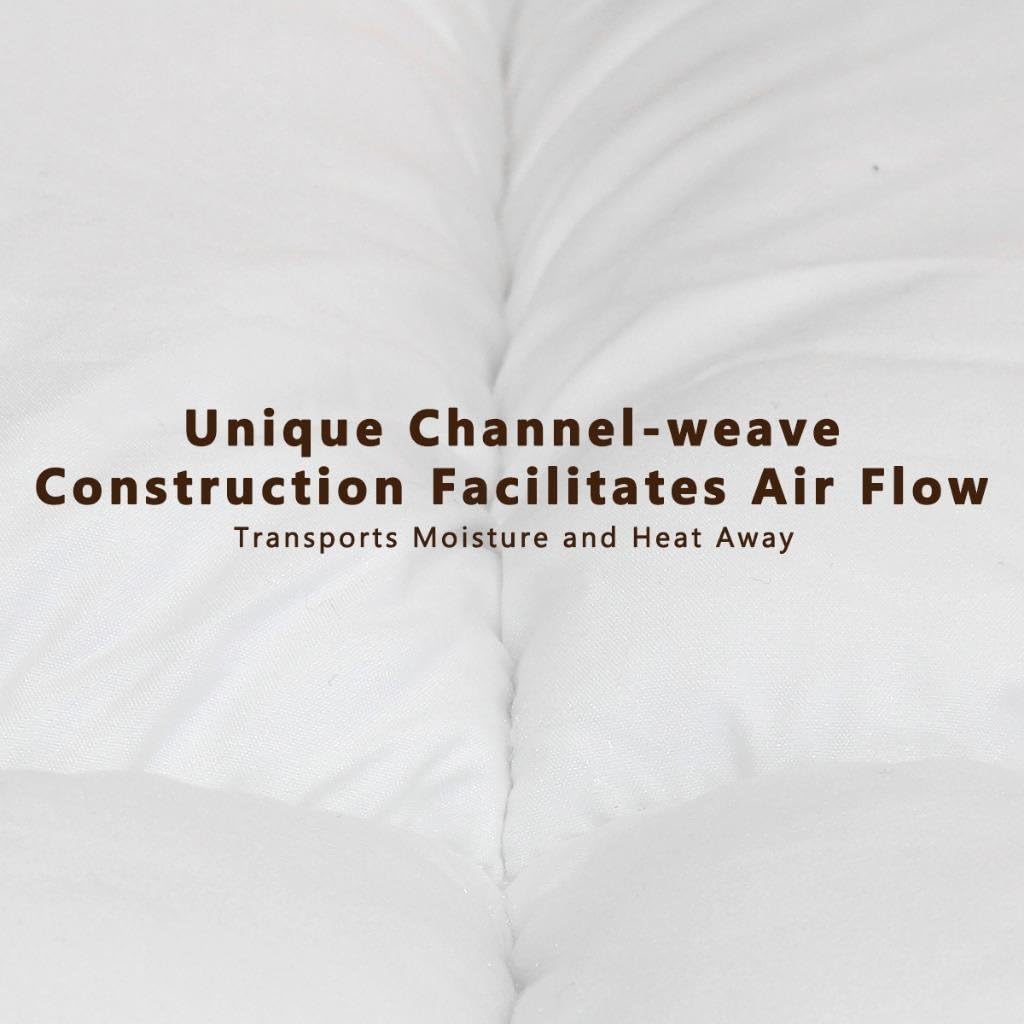 D & G THE DUCK AND GOOSE CO Overfilled Extra Thick Mattress Topper Queen Size, Gel Fiber Filled Bed Topper Mattress Pad Pillowtop: Home & Kitchen