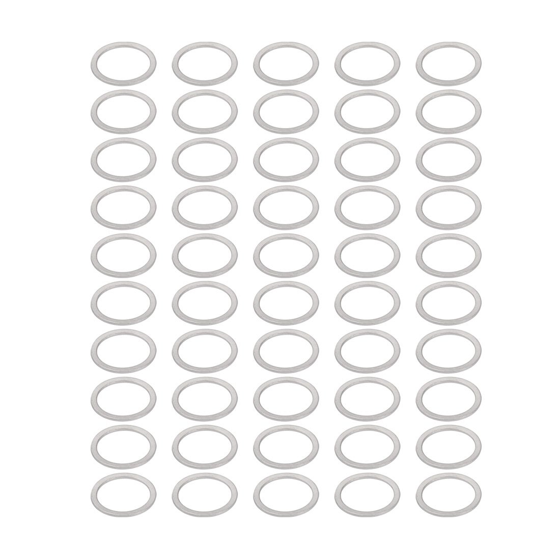 Sourcingmap 50Pcs 24mmx30mmx1.5mm Aluminum Motorcycle Hardware Drain Plug Washer