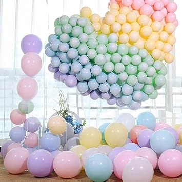 Ourworld Pastel Balloons 100pcs 10 Inch Macaron Balloon Pastel