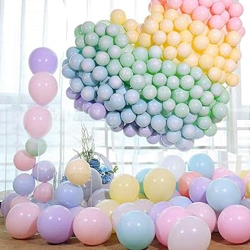 Ourworld Globos 100-PACK Globos Macaron Pastel Color Latex Balloon ...