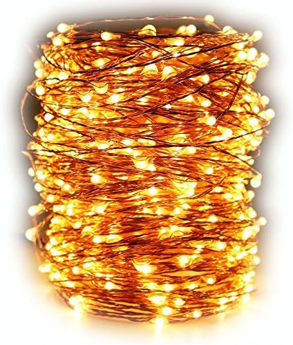 Extra Long LED Fairy String Lights,(165FT 500LED + UL Certified Adapter) Starry Lights,Bright Micro LED on Thin Copper Wire,Fairy Moon Lights for Xmas Holiday Wedding Garden Tree Party Decorations