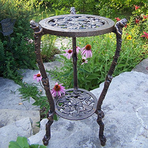 Frog Table Round Stand Planter Finish: Antique Bronze