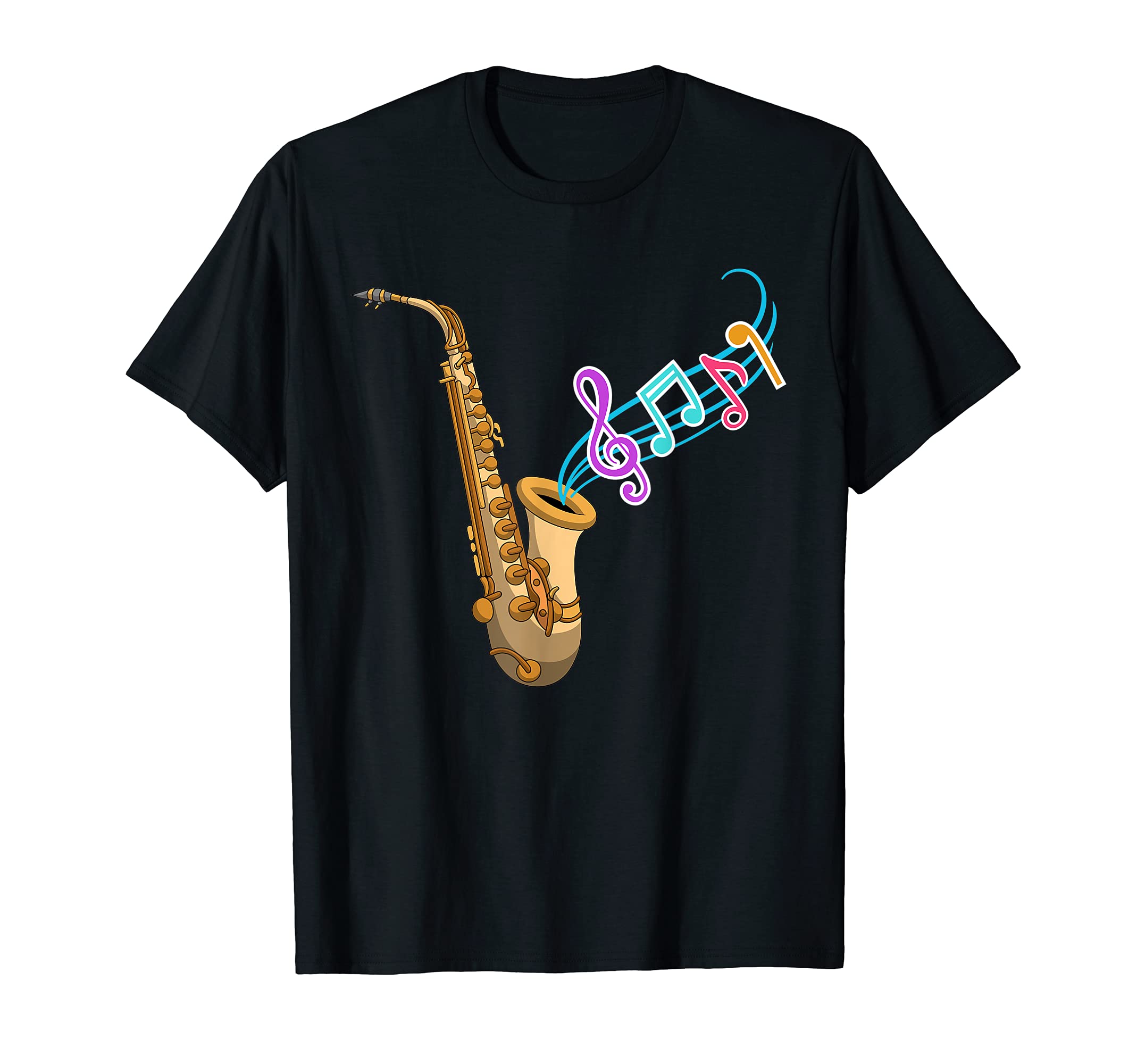 Music Notes Saxophonist Sax Player Jazz Musician Saxophone T-Shirt