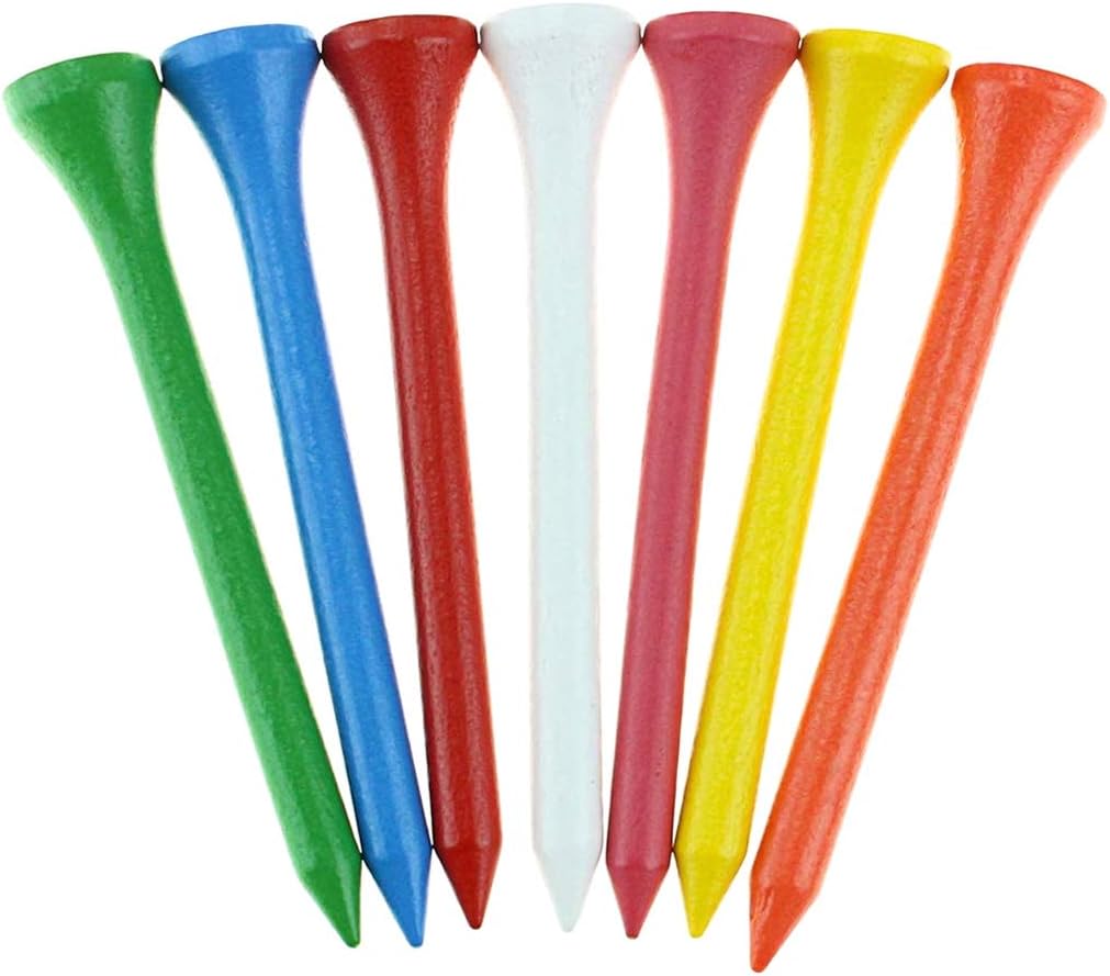 KOFULL Professional Golf Wooden Tees Golf Tees Wooden Size 54mm(2-1/8") Wooden Golf Tee -100 Pcs/Pack, multicolor-54MM - Image 3