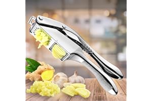 Garlic Press Garlic Press Slicer Stainless Steel 2 in 1 Garlic Mincer Double Function Garlic Crusher Professional Handheld Ga