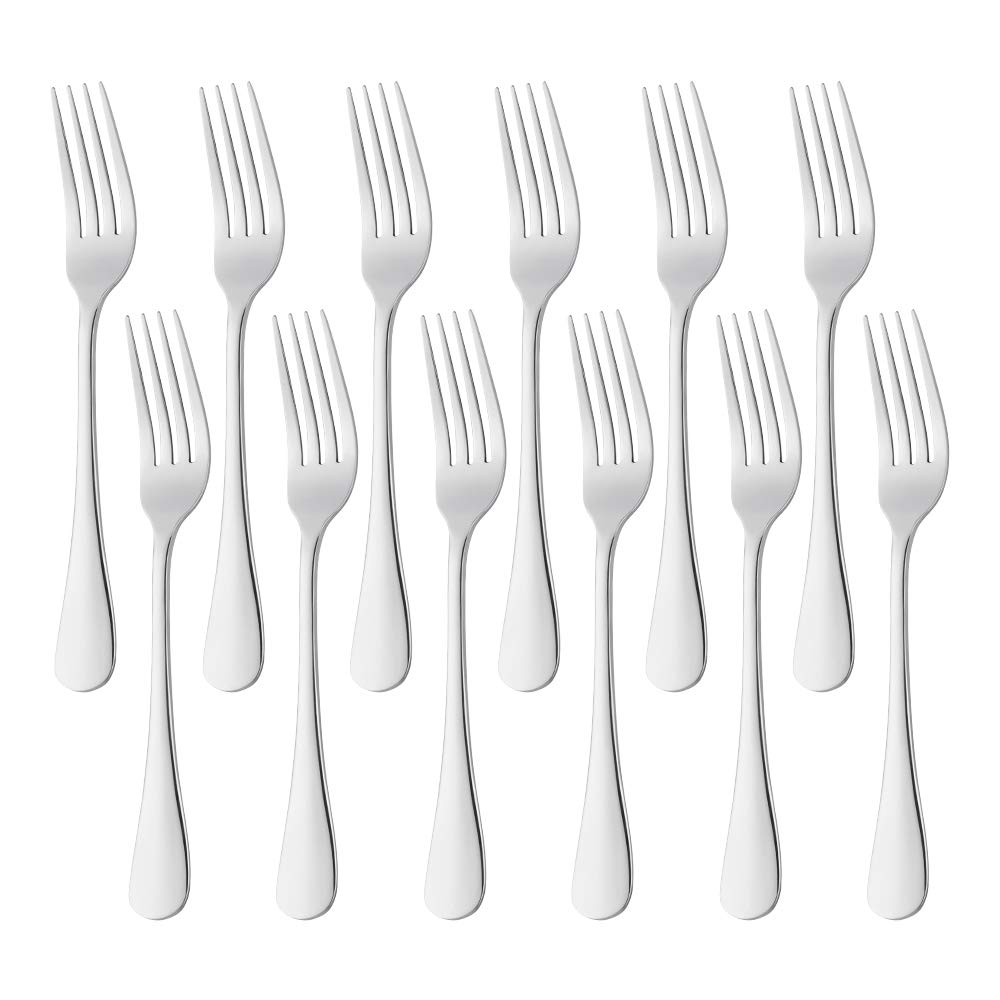 Meisha Stainless Steel Forks, Dessert Forks, Salad Forks, Appetizer Forks - 7.3 Inch, Silver