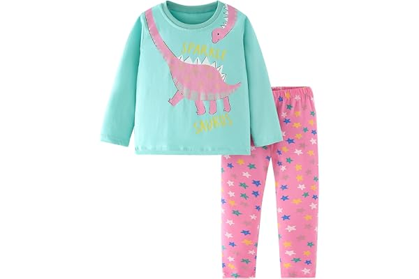 Kids Girls Clothes Set Toddlers Long Sleeve Print Top and Leggings Pants Outfit Fall Winter Clothing 2-7T