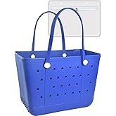 Uwyriwooq Beach Tote Bag for Women, Rubber Beach Bag Waterproof Sandproof, Extra Large EVA Tote Bag Boat Bag