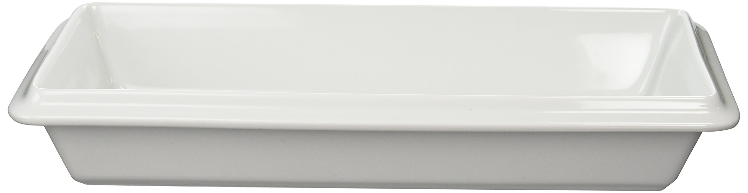 Genware NEV-GN3B-W Royal Gastro norm Dish, 1/3 55 mm, White