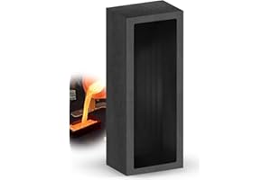 Lyrufexon 7.5KG Graphite Ingot Molds Casting Tool, 6 * 4 * 2" Mould for Melting Casting Refining Recycling Aluminum Copper Silver Gold, 5 Kinds of Capacity, Smelting Metal (7.5KG: 6 * 4 * 2"/1 Piece)