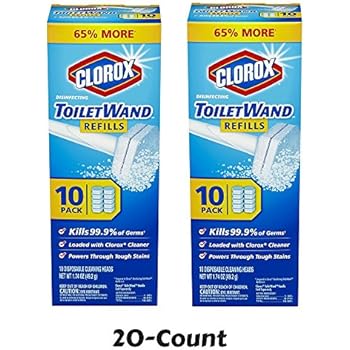 Clorox ToiletWand Disinfecting Refills 20 Disposable Cleaning Heads