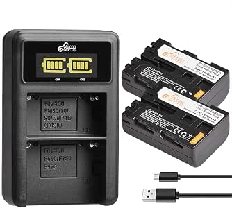 Wasabi Power NP-FM500H 2200mAh 2pcs Battery & Dual Charger Kit For Select Sony Alpha A Dslr Camera I.15328948