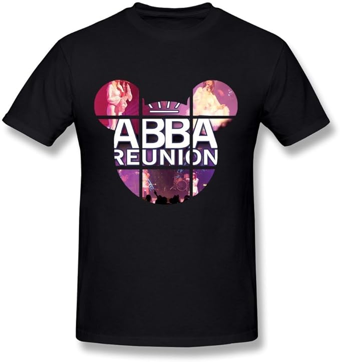 Christine Cheryl Men's Abba Micky Logo T-Shirt Black: Amazon.co.uk: Clothing
